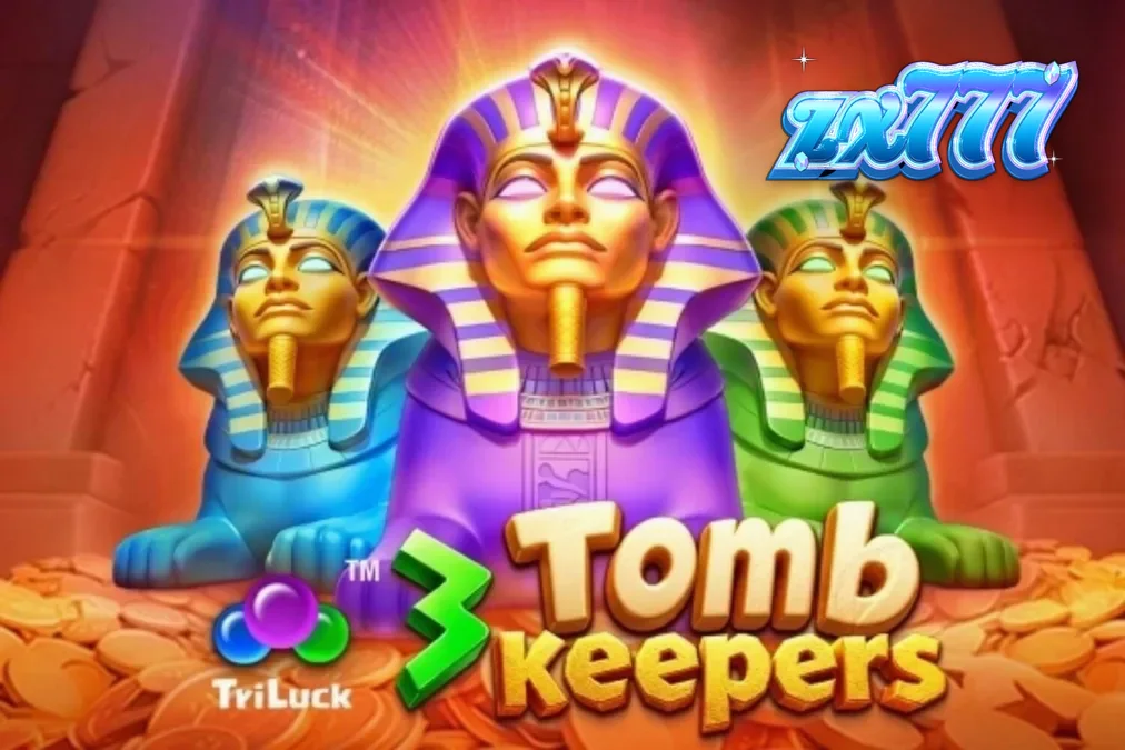 Tampilan visual slot 3 Tomb Keepers dengan tema Mesir Kuno
